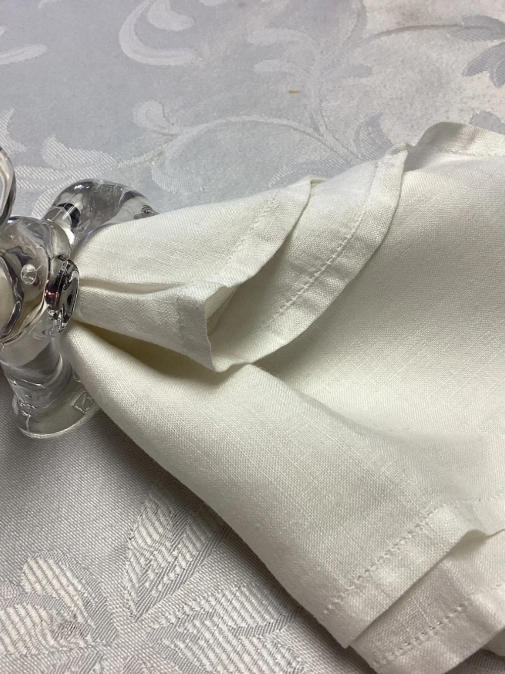 Lucite ELEPHANT TRUNK UP NAPKIN HOLDERS. BOXED CLEAR TAIWAN